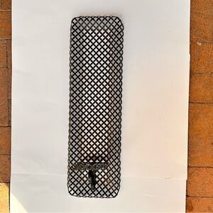 Mid-Century Modern Black Metal Wall Sconce Boho Southwestern Gothic Revival